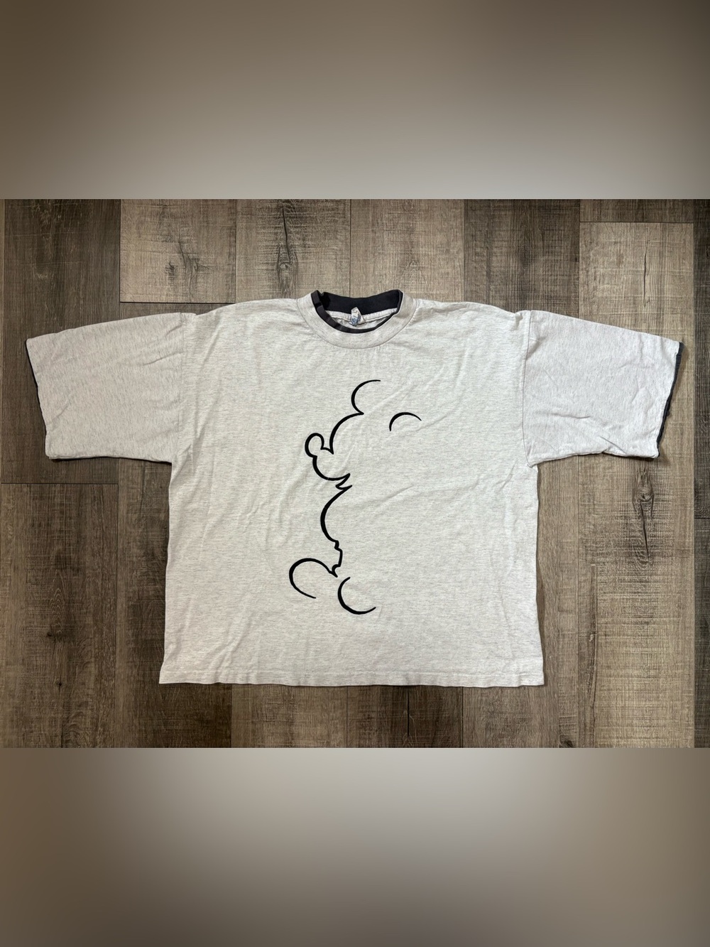 Vintage Disney Mickey Mouse Shadow Grey T- Shirt